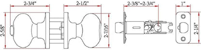Design House 750505 Egg Keyed Entry Door Knob Satin Nickel