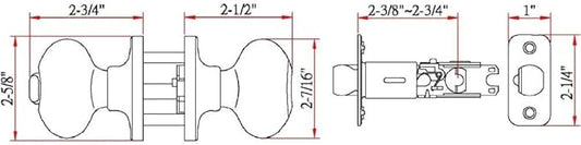 Design House 750505 Egg Keyed Entry Door Knob Satin Nickel