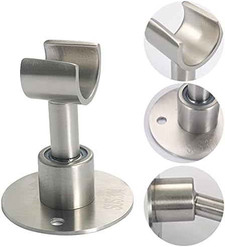 UXELY 360° Adjustable 304 Stainless Stell Handheld Shower Head Holder Wall Mount, Bathroom Shower Head Bracket with Screw Set, Shower Spray Holder, Shower Wand Holder(Silver)