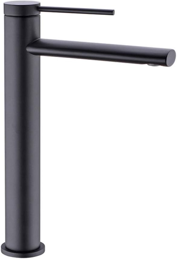 Faucet Brass Holder Single Hole Brushed Gold Deck Mounted Hot and Cold Water Mixed Type Bathroom Basin Faucet Gun Gray (Matter Black) Faucet