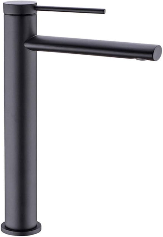 Faucet Brass Holder Single Hole Brushed Gold Deck Mounted Hot and Cold Water Mixed Type Bathroom Basin Faucet Gun Gray (Matter Black) Faucet