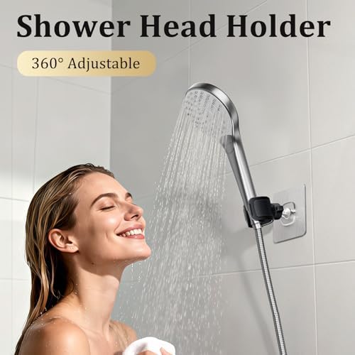 Adjustable Wall Mounted Shower Head Holder（Black）