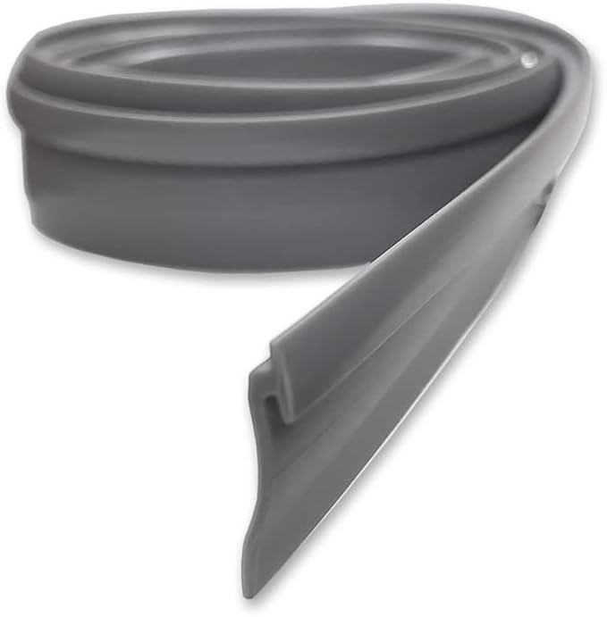 Gordon Glass® Angled Gray Vinyl for Framed Shower Door Drip Rail - 36" Long, Framed Shower Door Bottom Sweep, Made in USA.