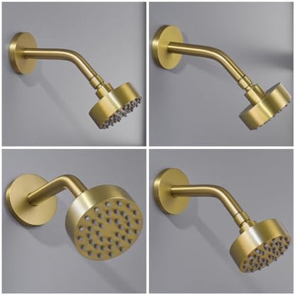 Wall Mounted Shower Arm Extension Head Holder Stainless Stee for Elbow Bathroom Accessories Pipe Bath Tube Champagne Bronze,SW-RD91018-6CB.