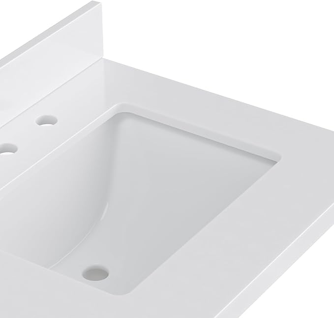 ARIEL Monroe 66-inch Bathroom Vanity with Sink,Solid Wood, 1.5-inch Pure White Quartz Countertop & Backsplash, Double Oval Porcelain Sink, 9 Dovetail Drawers, Brushed Nickel, Midnight Blue