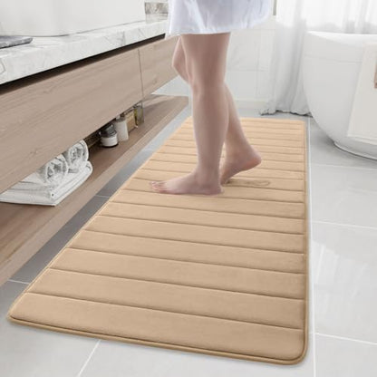 Buganda Memory Foam Bath Mat 70 x 24, Ultra Soft Absorbent Bathroom Rugs