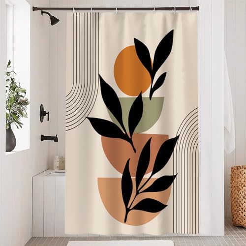 Boho Beige Shower Curtain for Bathroom 54x72 Inch