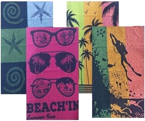 100% Cotton Luxury Bath Towel Set - Soft & Absorbent Quick-Dry Towels for Bathroom, Spa, Beach or Gym - 30"x60" Large Size - Pack of 4 - Plush & Durable Towels - Machine Washable