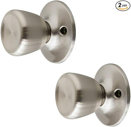 Design House 190579 Terrace Dummy Door Knob Satin Nickel 2-Pack