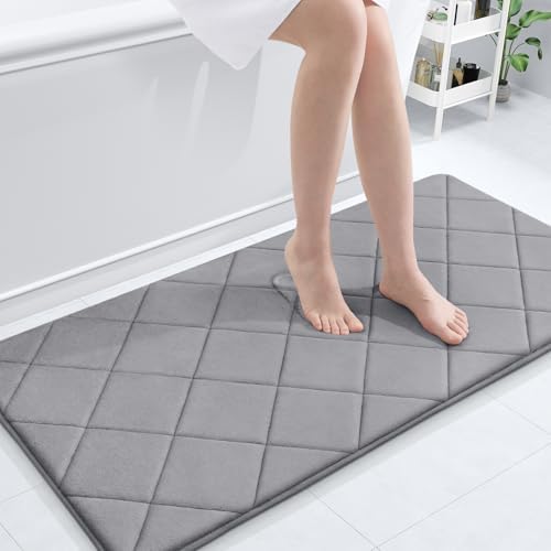 OLANLY Memory Foam Bath Mat 44x24, Ultra Soft and Absorbent Bathroom Rugs