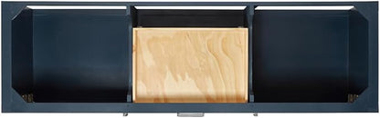 ARIEL Bayhill 72-inch Bathroom Vanity with Sink,Solid Wood, 1.5-inch Pure White Quartz Countertop, Double Rectangular Porcelain Sink, 2 Soft Closing Doors, 3 Dovetail Drawers, Midnight Blue