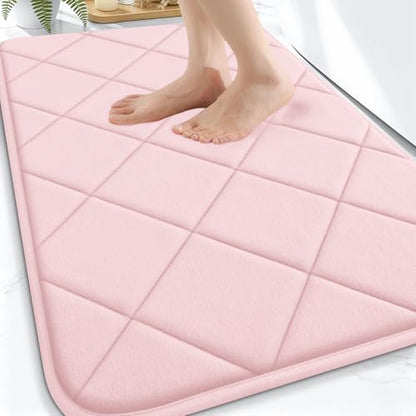 OLANLY Memory Foam Bath Mat 30x20, Ultra Soft and Absorbent Bathroom Rugs