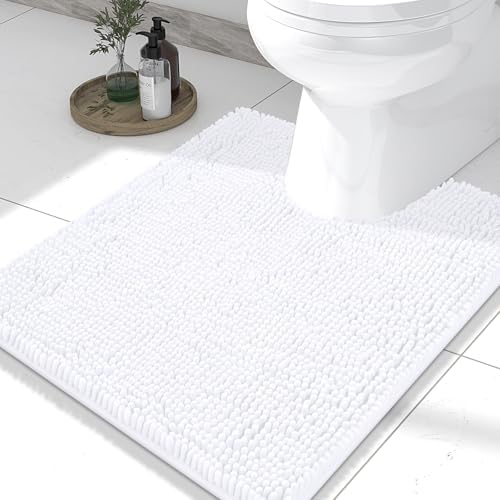 Smiry Toilet Rugs U-Shaped 24x20, Extra Soft Absorbent Contoured Bath Mat