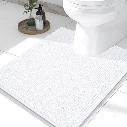 Smiry Toilet Rugs U-Shaped 24x20, Extra Soft Absorbent Contoured Bath Mat