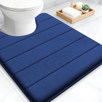 OLANLY Memory Foam Toilet Rugs U Shaped 24x20, Super Soft and Absorbent