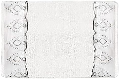 Zahari Home Monaco Modern Bathroom Rug Classic Luxury Bath Rug Contemporary Decor Beautiful Bath Shower Tub Décor Unique Design Stylish Bathroom Rug Shower Mat