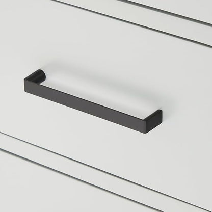 ARIEL Hepburn 54-inch Bathroom Vanity Base Cabinet,Solid Wood, 2 Soft Closing Doors, 9 Dovetail Drawers, Grey