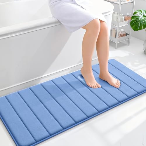 OLANLY Memory Foam Long Bathroom Rugs Runner 47x20, Super Soft Absorbent