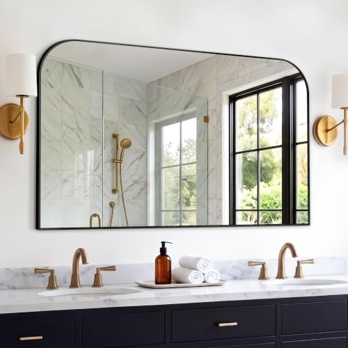 Bathroom Black Vanity Mirror for Over Sink, 30" x 50"
