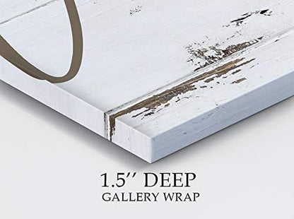 Renditions Gallery Rustic Wash Sign Bathroom Décor Gallery Wrapped Canvas Wall Art, 12x12,