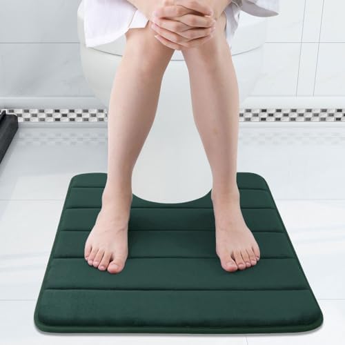 Buganda Memory Foam U-Shaped Toilet Rugs 24 x 20, Absorbent Bathroom mat