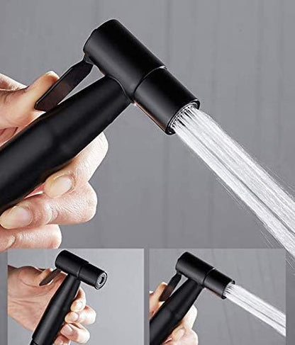 Stainless Steel Toilet Bidet Sprayer Head,Black | for Toilet,personal hygiene cleaning, bathroom cleaning, pet bathing,G1/2 interface.