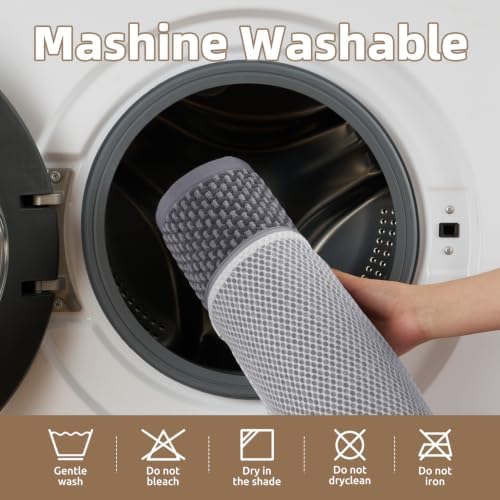 PADOOR-Bath Mat-Super Absorbent Chenille Bathroom Mats-Rubber Backed Bath Mats for Bathroom Non Slip, Easy Clean Bathroom Rugs Front of Bathtub,Shower Room,Sink-20×32, Grey&Darkgrey