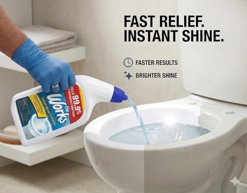 The Works Toilet Bowl Cleaner (2) bottles 24oz each