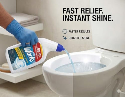 The Works Toilet Bowl Cleaner (2) bottles 24oz each