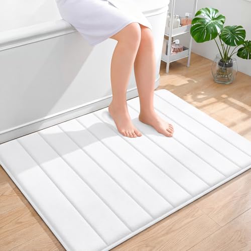 OLANLY Memory Foam Large Bath Mat 40x32, Super Soft Absorbent Bathroom Rugs