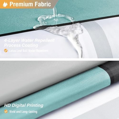 BTTN 36x72 Half Modern Geometric Waterproof Fabric Shower Curtain Set, Teal