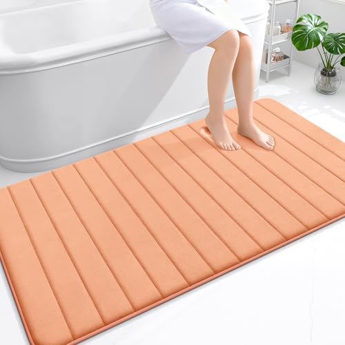 OLANLY Memory Foam Large Bath Mat 59x34, Super Soft Absorbent Bathroom Rugs