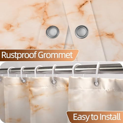 Brown Extra Long Waterproof Shower Curtain 72x96 inches