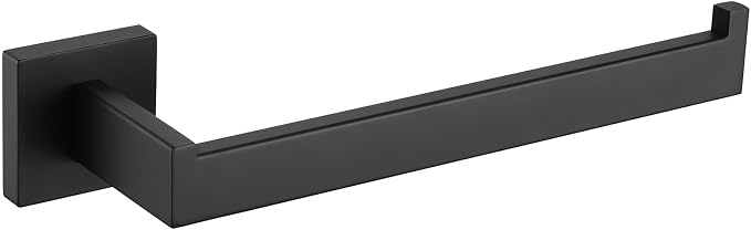 Angle Simple Bathroom Towel Holder Matte Black, 10.24-Inch Hand Towel Rack | Solid Rustproof SUS304 Stainless Steel, Easy Use Open Arm Design for Laundry Kitchen Shower Vanity Sink, Screws Mount
