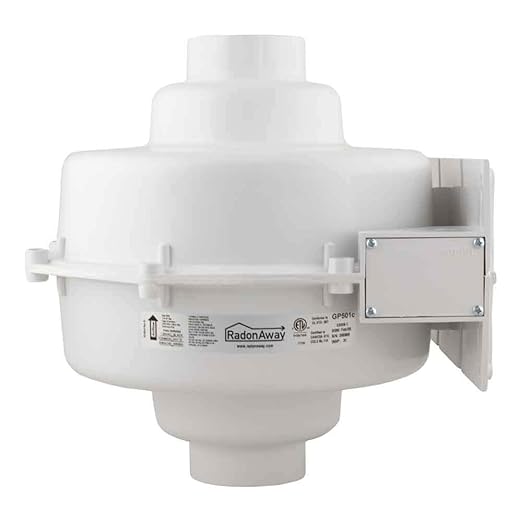 RadonAway 23005-1 GP501 Radon Mitigation Fan, 3"