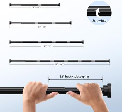 Mcrbeay Shower Curtain Rod, 1" Diameter Heavy Duty Tension Shower Rod