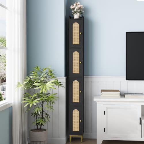 Hzuaneri 4-Tier Narrow Tall Storage Cabinet