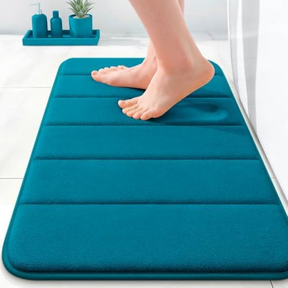 OLANLY Memory Foam Bath Mat 24x16, Super Soft and Absorbent Bathroom Rugs