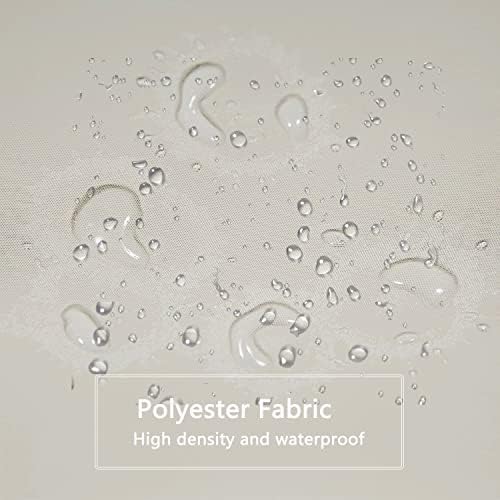 LLSCL Beige Yellow Fabric Shower Curtain Liner with Magnets, Waterproof Hotel Quality, 72 x 72 Machine Washable