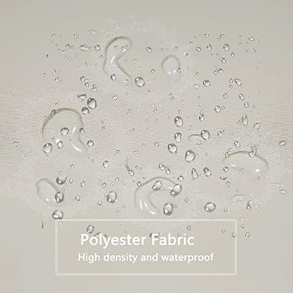 LLSCL Beige Yellow Fabric Shower Curtain Liner with Magnets, Waterproof Hotel Quality, 72 x 72 Machine Washable