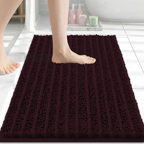 Arotive Bathroom Rugs Mat 24x16, Soft Absorbent Chenille Shaggy Bath Mat