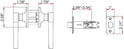 Design House Scroll Passage Hall and Closet Door Lever, Polished Brass, 6.375 in x 1.88 in x 2.625 in, 783035