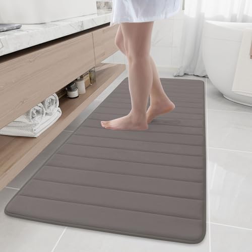 Buganda Memory Foam Bath Mat 70 x 24, Ultra Soft Absorbent Bathroom Rugs