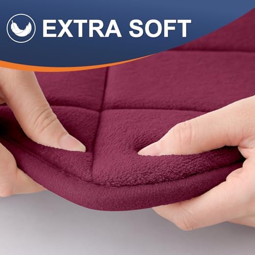 OLANLY Memory Foam Toilet Rugs U-Shaped 24x20, Ultra Soft and Absorbent