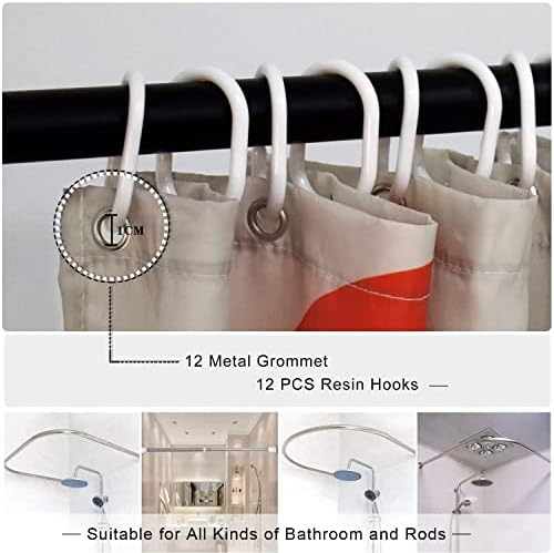 Funny Extra Long Shower Curtains 84 Inches, Fun Anime Monster Shower Curtain Set for Bathroom Cool Asian Japanese Bathroom Decor Polyester Fabric-72" x 84"