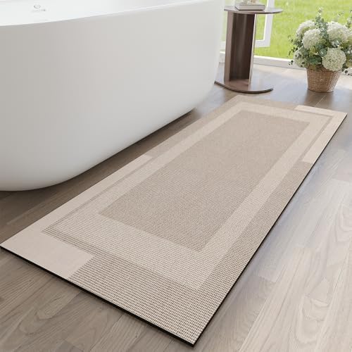 YDKGL Non Slip Bath Mat Long Ultra Thin Bathroom Rugs Runner Fit Under Door