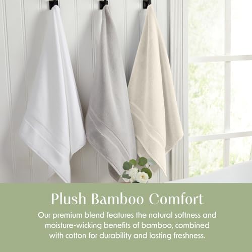 Luxury Bamboo Rayon Oversized Bath Towel Set | 2-Pack | Ultra Soft | Beige