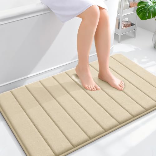 OLANLY Memory Foam Large Bath Mat 40x24, Super Soft Absorbent Bathroom Rugs