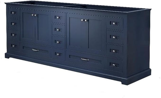 Dukes 84 in. W x 22 in. D Navy Blue Double Bath Vanity