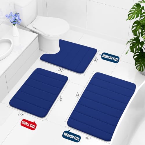 Buganda Memory Foam Bath Mat 47 x 24, Ultra Soft Absorbent Bathroom Rugs